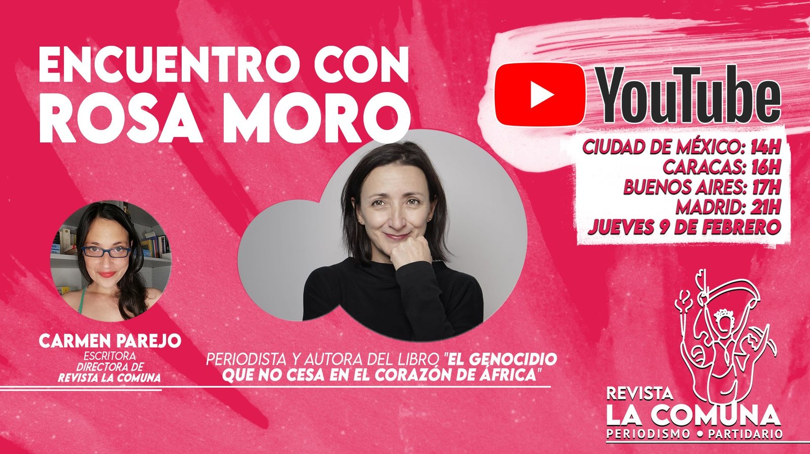 Directo Youtube Rosa Moro